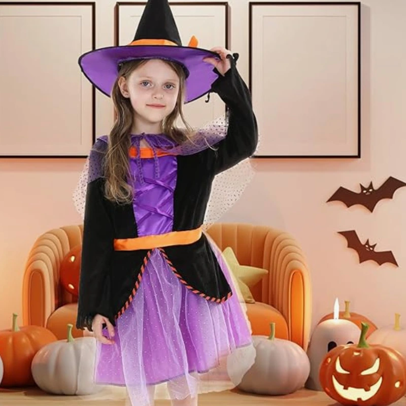 家族おそろいのハロウィン魔女コスチュームセット